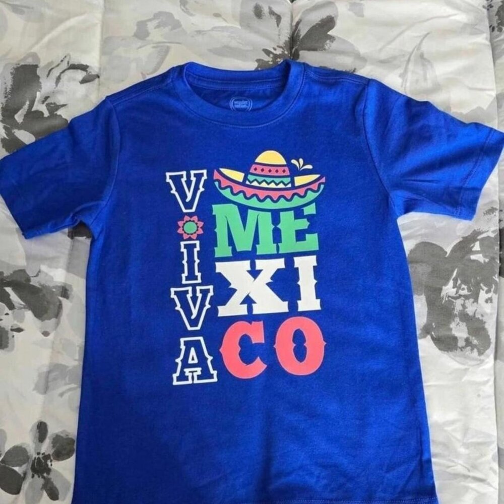 Viva Mexico Kids Tshirt Size X-Small Unissex